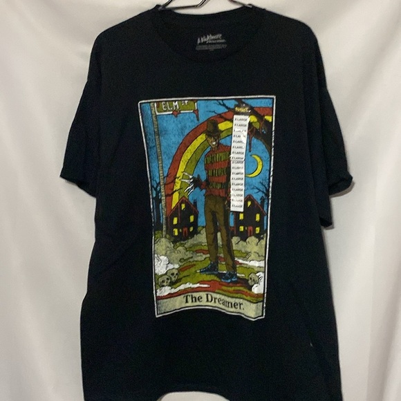 NWT Nightmare On Elm Street The Dreamer Black Graphic T-Shirt size XLT TALL - Picture 6 of 9